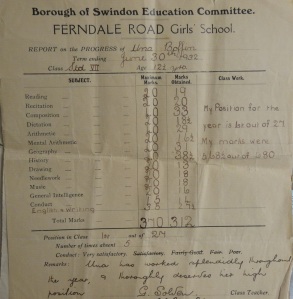 Associated archival material acquired with the deposit... Top of the class in 1932 with high marks in music